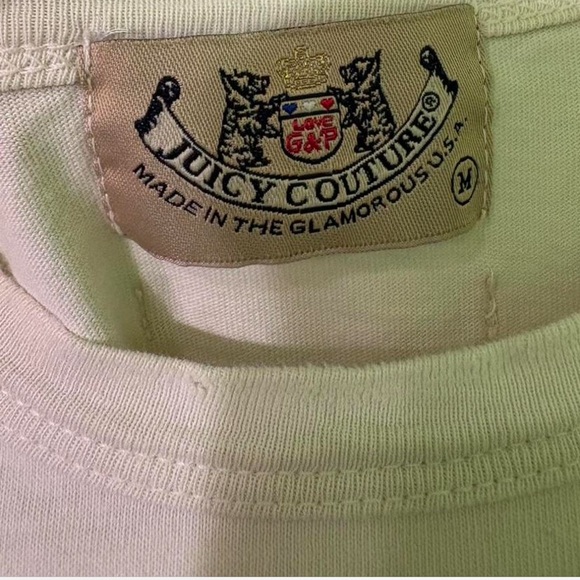 Y2K Vintage JUICY COUTURE single stitch basic white cotton velvet tee shirt Sm - Picture 3 of 8